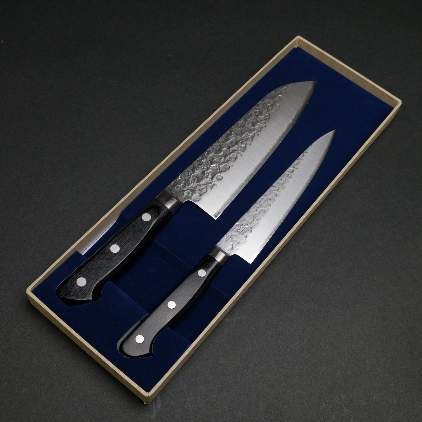 Hitohira T10 Tsuchime Knife Set (Petty 150mm & Santoku 165mm)