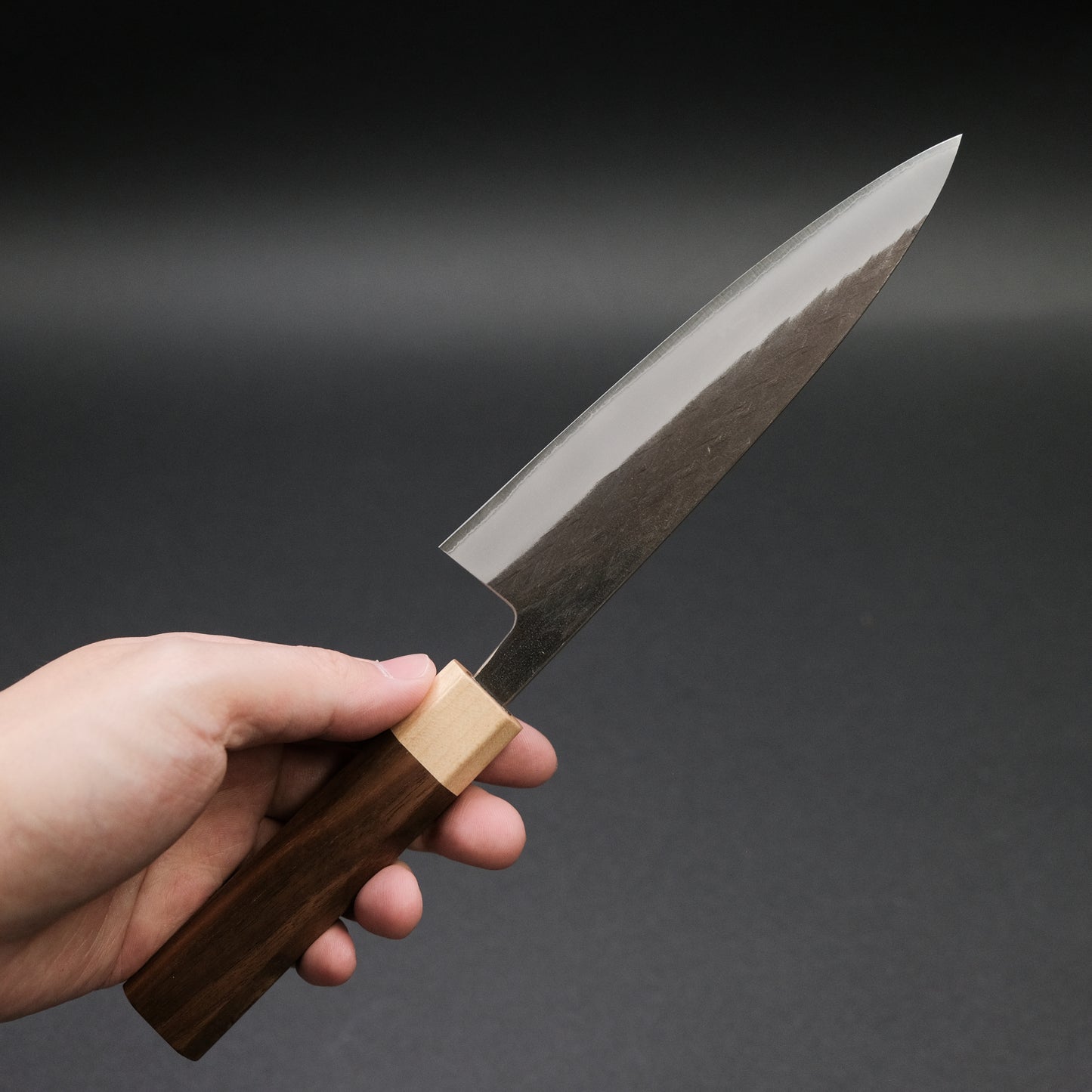 Hitohira TD Blue #2 Stainless Clad Kurouchi Petty 150mm Walnut Handle