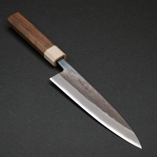 Hitohira TD Blue #2 Stainless Clad Kurouchi Petty 150mm Walnut Handle