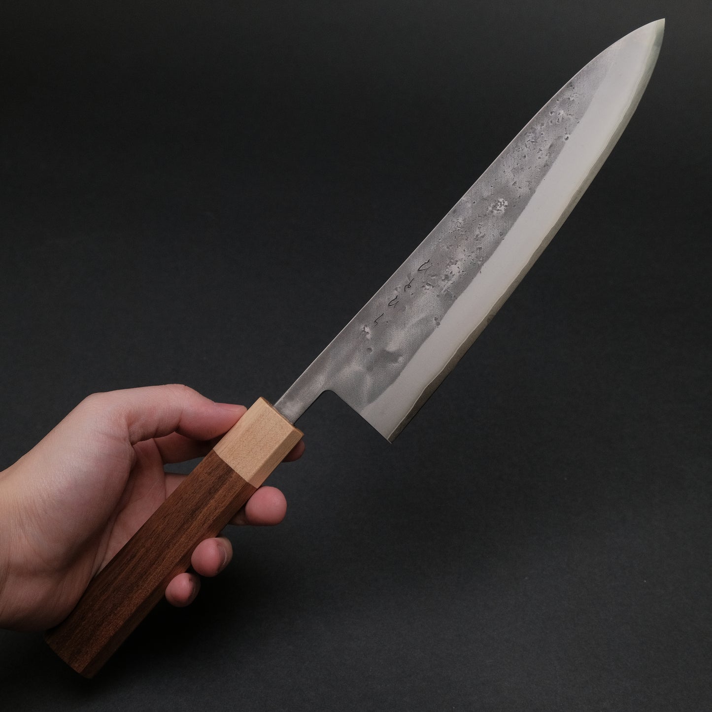 Hitohira TD SLD Nashiji Gyuto 210mm Walnut Handle