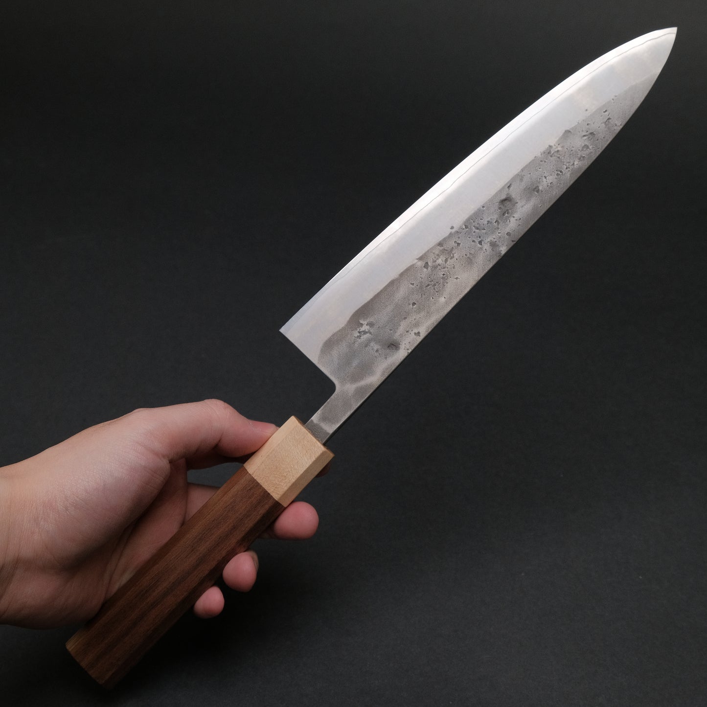 Hitohira TD SLD Nashiji Gyuto 210mm Walnut Handle