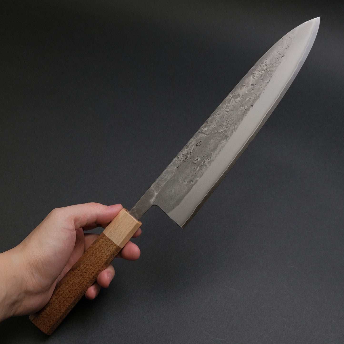 Hitohira TD SLD Nashiji Gyuto 240mm Walnut Handle