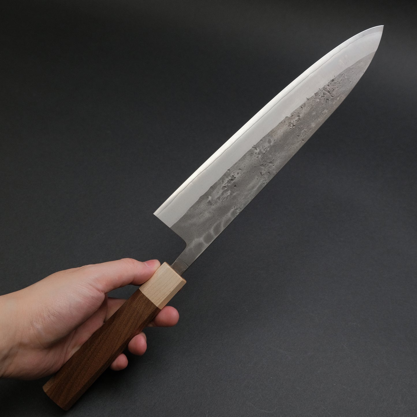 Hitohira TD SLD Nashiji Gyuto 240mm Walnut Handle