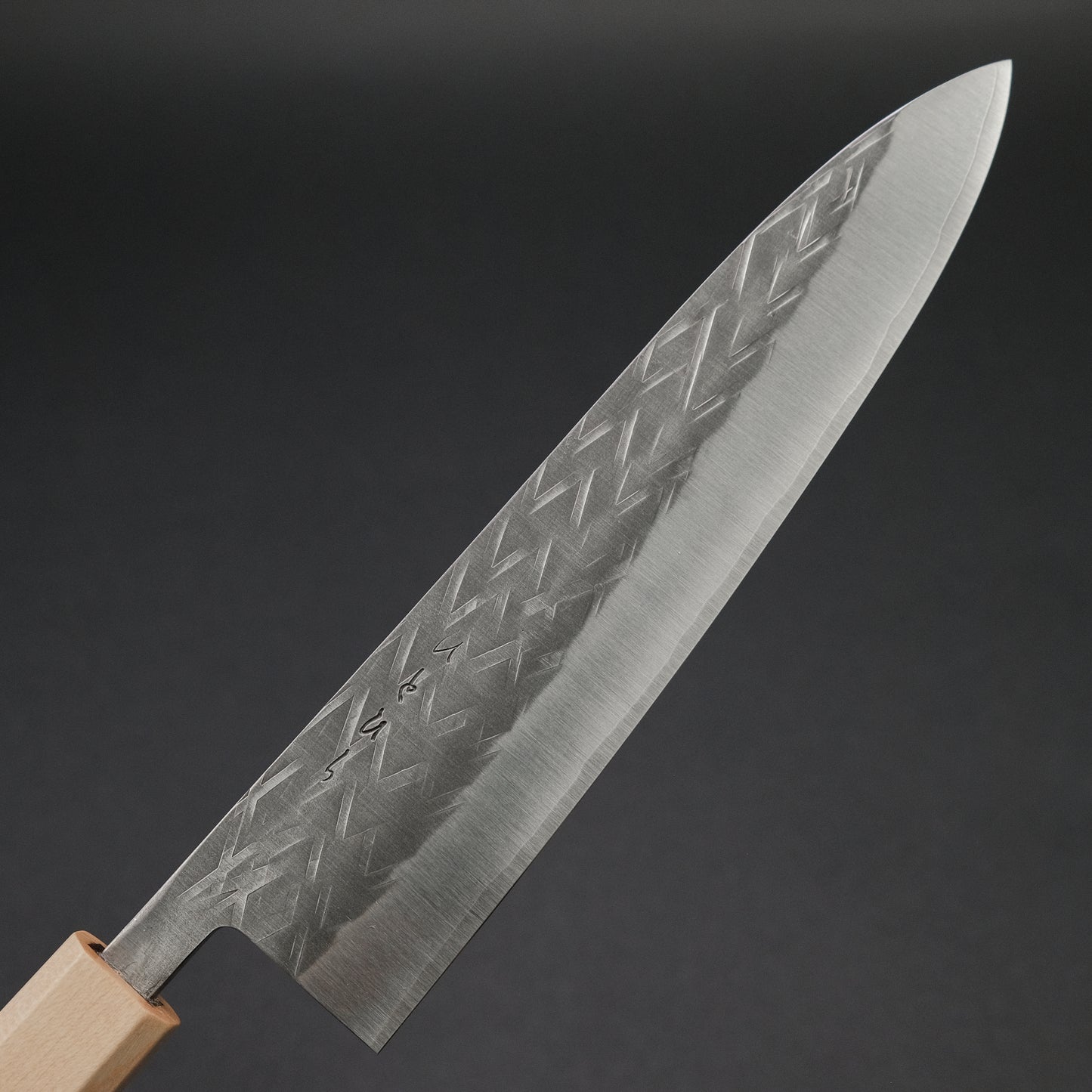 Hitohira TD SLD Tsuchime Gyuto 210mm Walnut Handle