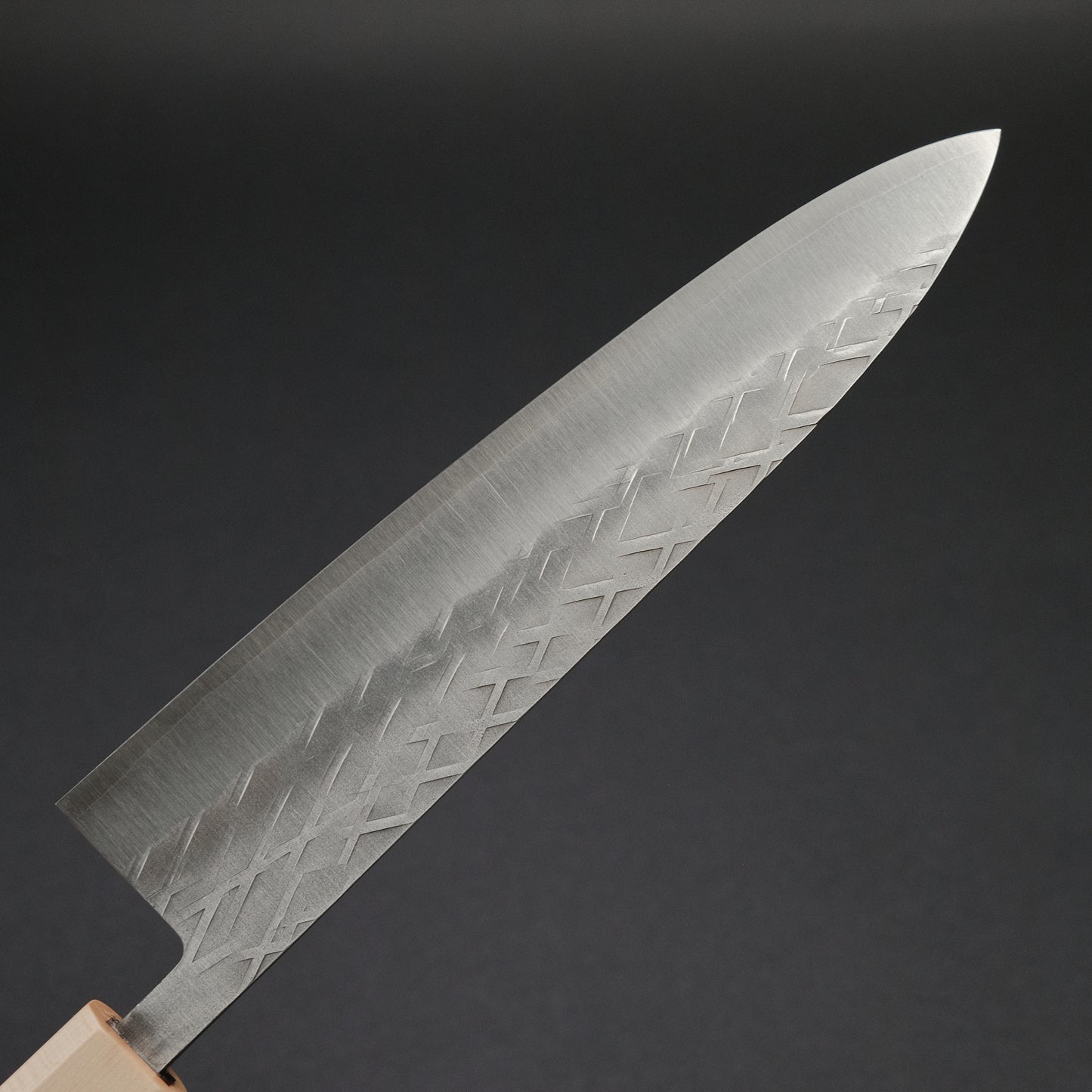 Hitohira TD SLD Tsuchime Gyuto 210mm Walnut Handle