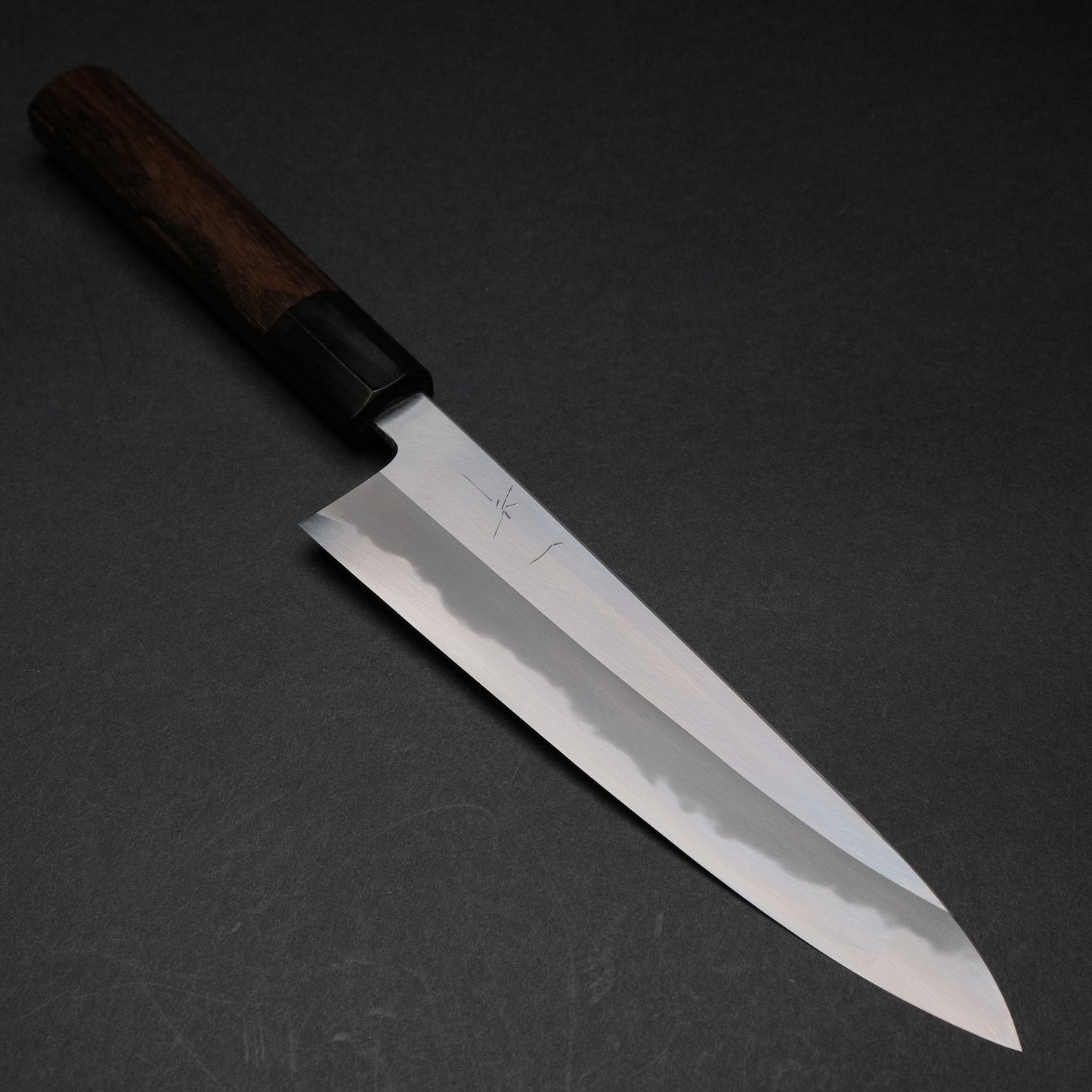 Hitohira Tanaka Kyuzo Blue #1 Migaki Gyuto 210mm Ziricote Handle