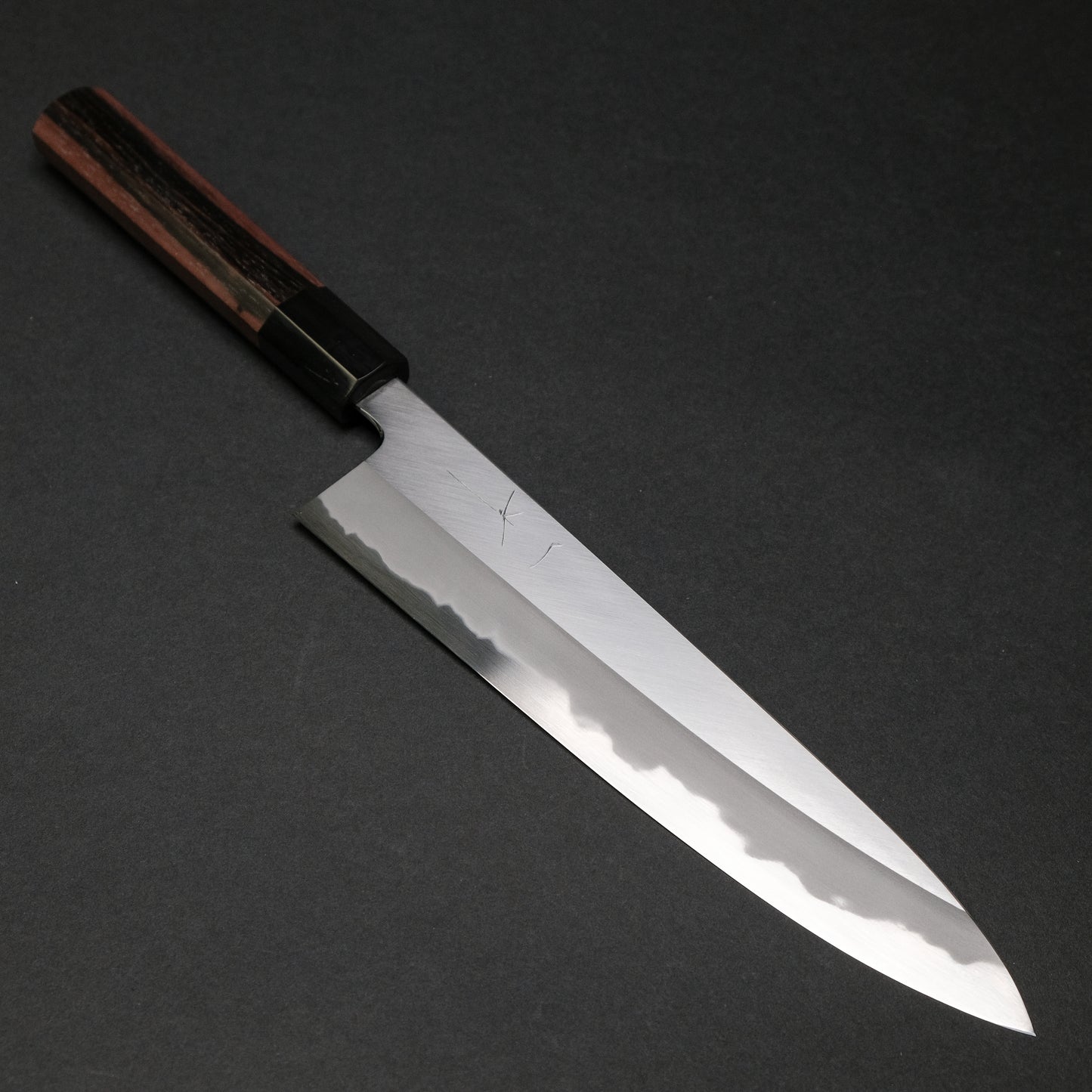 Hitohira Tanaka Kyuzo Blue #1 Migaki Gyuto 240mm Taihei Makassar Ebony Handle