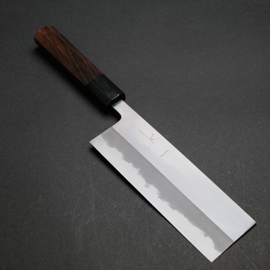 Hitohira Tanaka Kyuzo Blue #1 Migaki Nakiri Taihei Makassar Ebony Handle (Kaku)