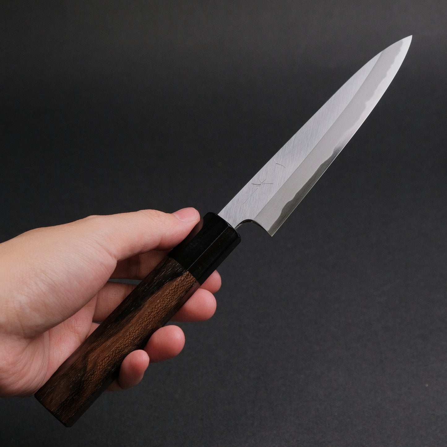 Hitohira Tanaka Kyuzo Blue #1 Migaki Petty 150mm Ziricote Handle