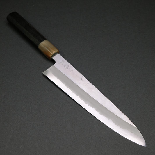 Hitohira Tanaka Kyuzo Blue #1 Stainless Clad Gyuto 240mm Taihei Ebony Handle