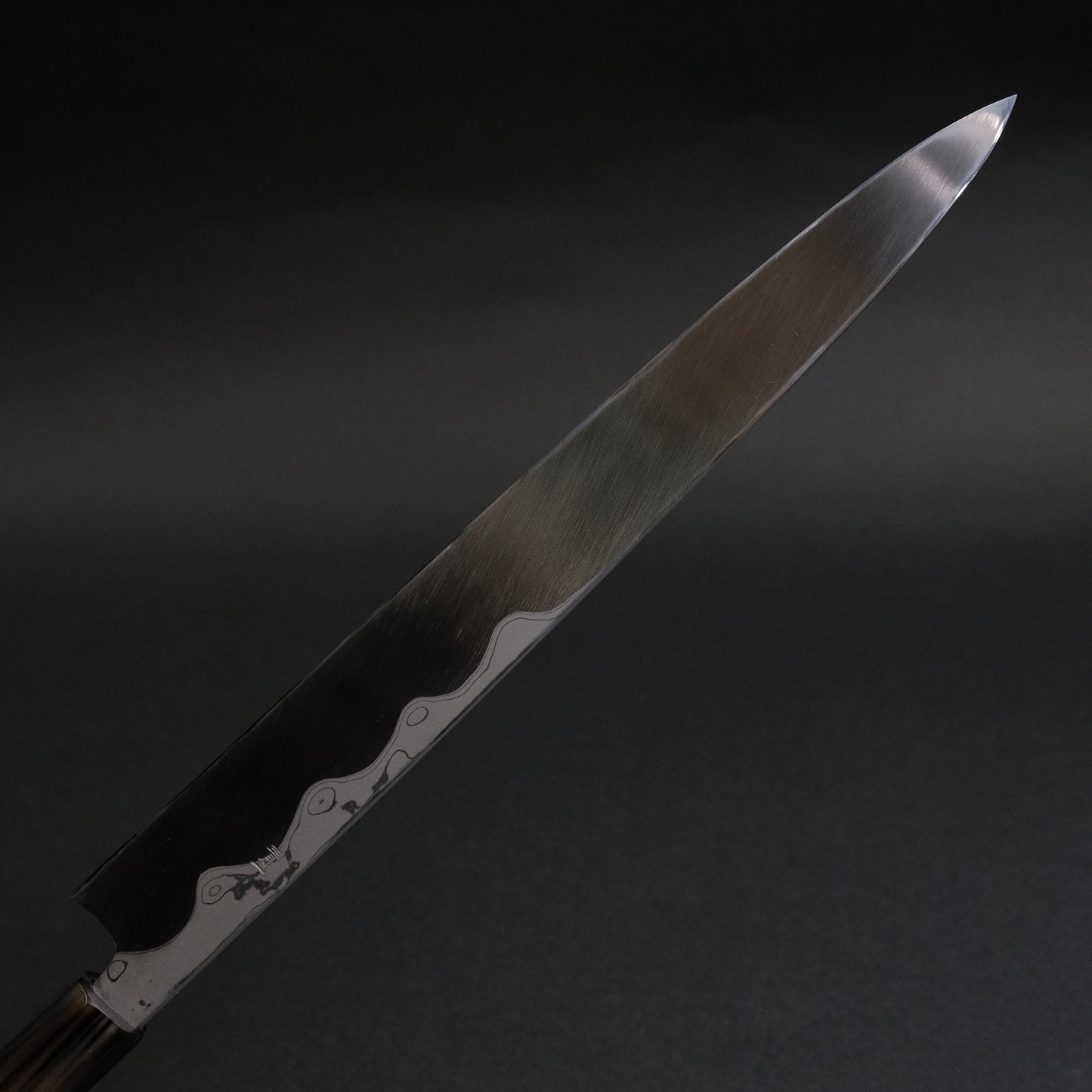 Hitohira Tanaka Mosuke Blue #1 Damascus Yanagiba 300mm Ebony Handle (Saya)