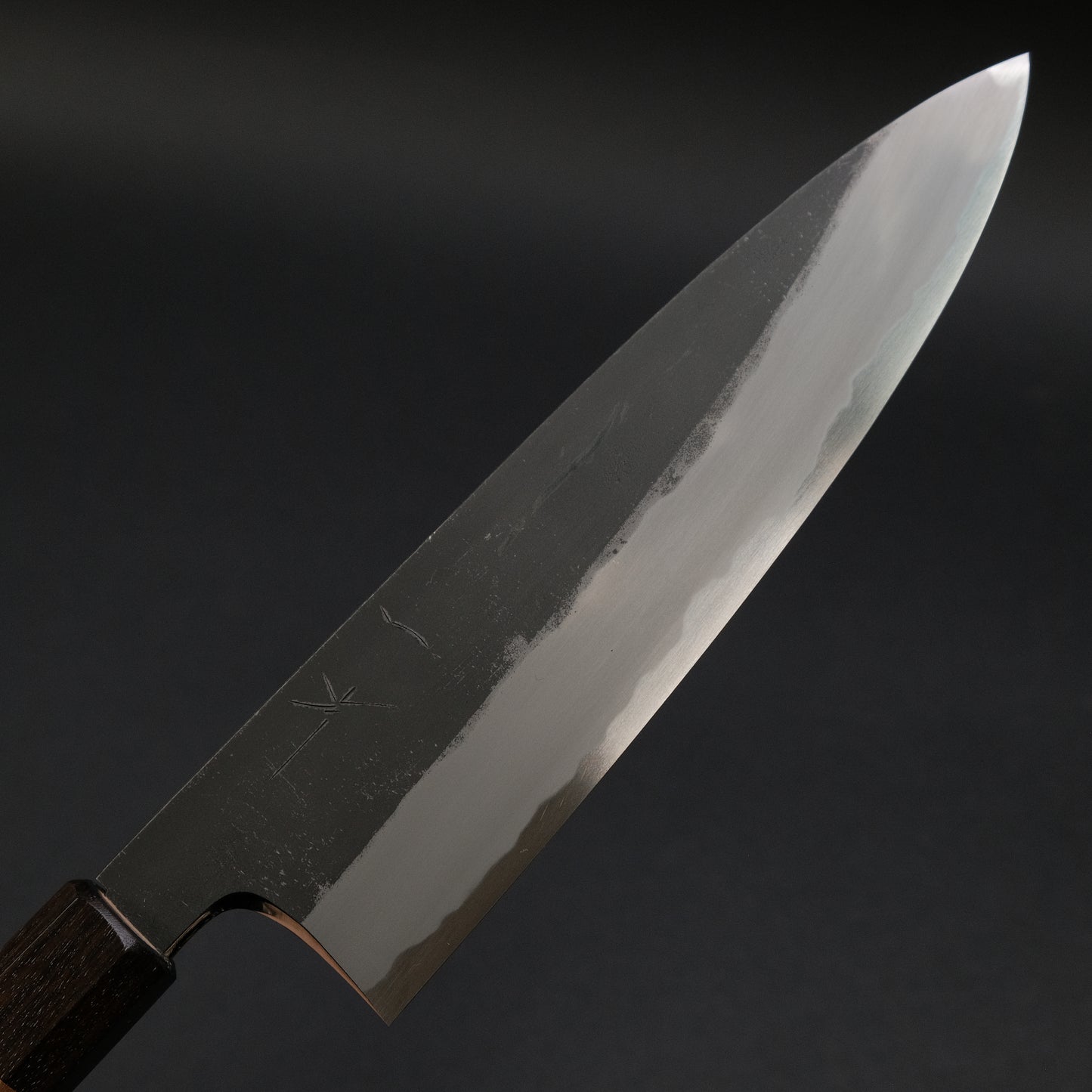 Hitohira Togashi Blue #2 Kurouchi Gyuto 210mm Cherry Wood Handle (Ebony End)