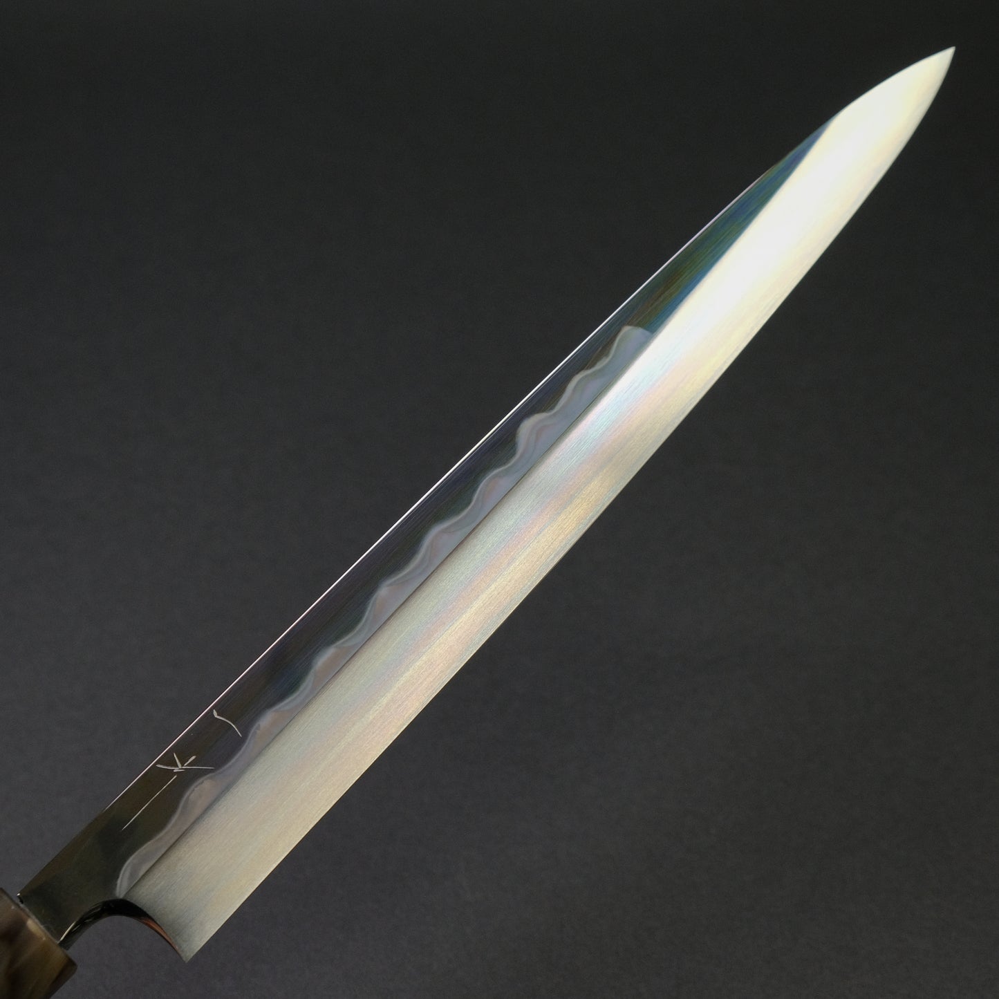 Hitohira Togashi White #1 Mizu Honyaki Yanagiba 300mm Taihei Ebony Handle (Saya)