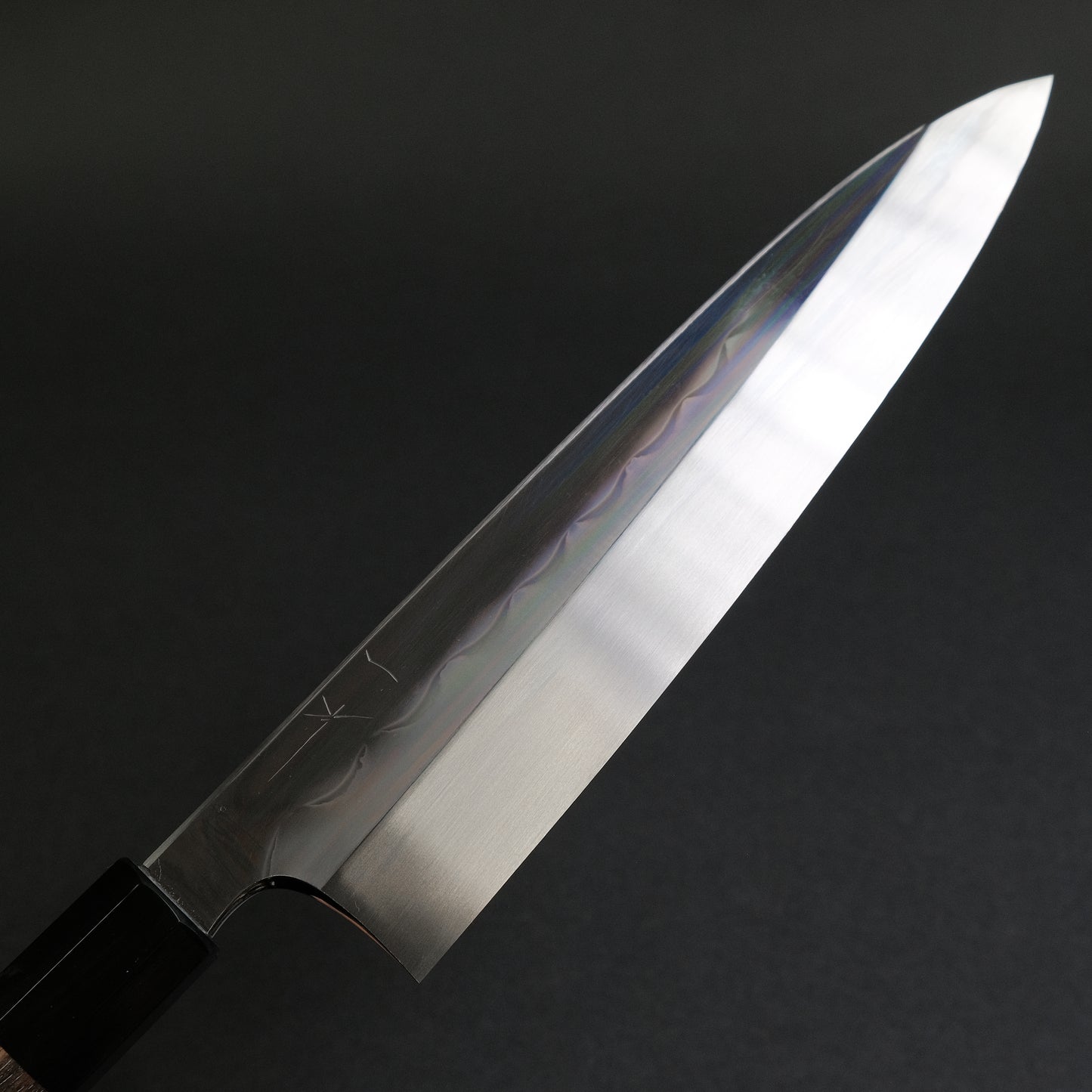 Hitohira Togashi White #1 Notaremon Mizu Honyaki Gyuto 240mm Kurokaki Persimmon Handle (#100/ Saya)
