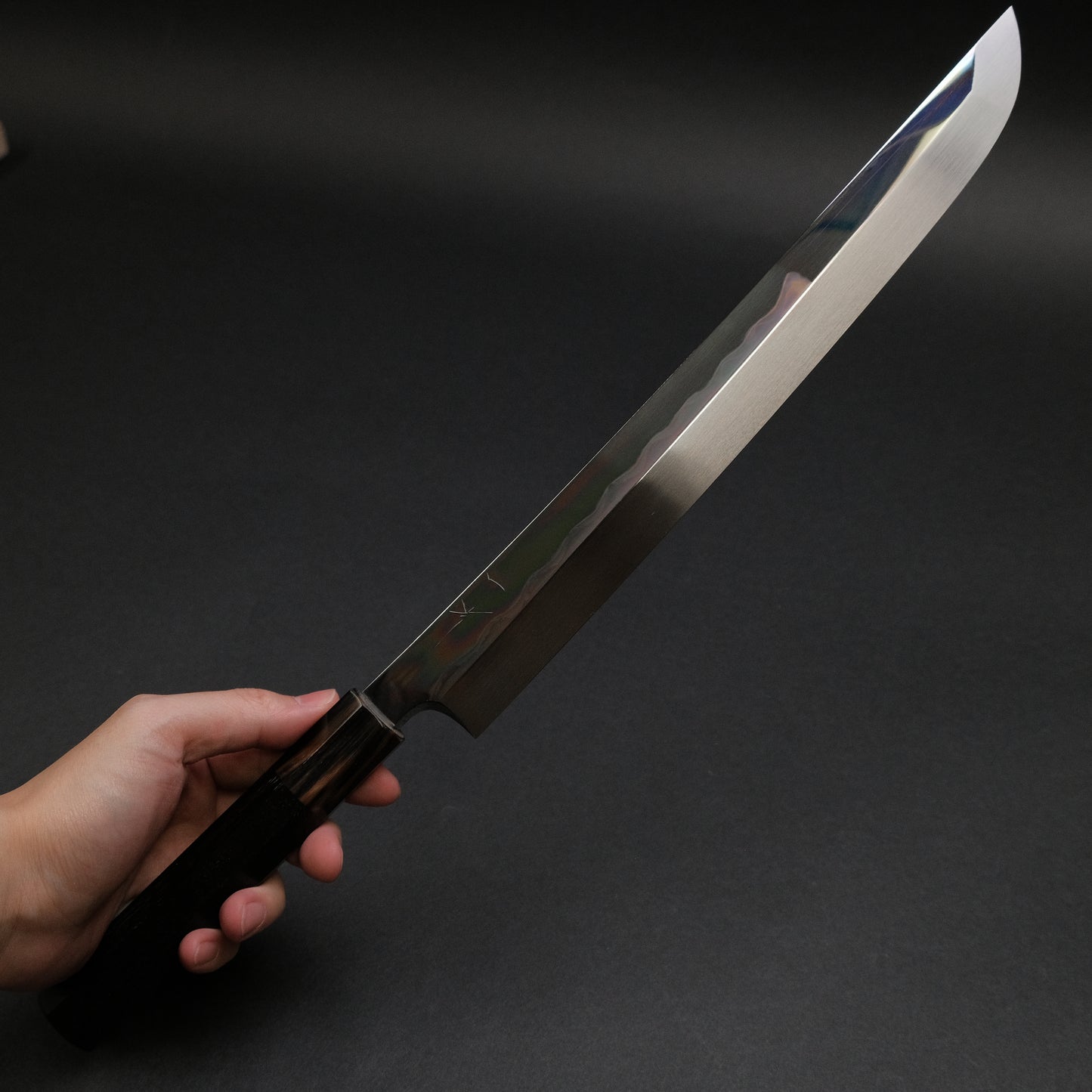 Hitohira Togashi White #1 Notaremon Mizu Honyaki Yanagi Sakimaru 300mm Taihei Ebony Handle (Saya)