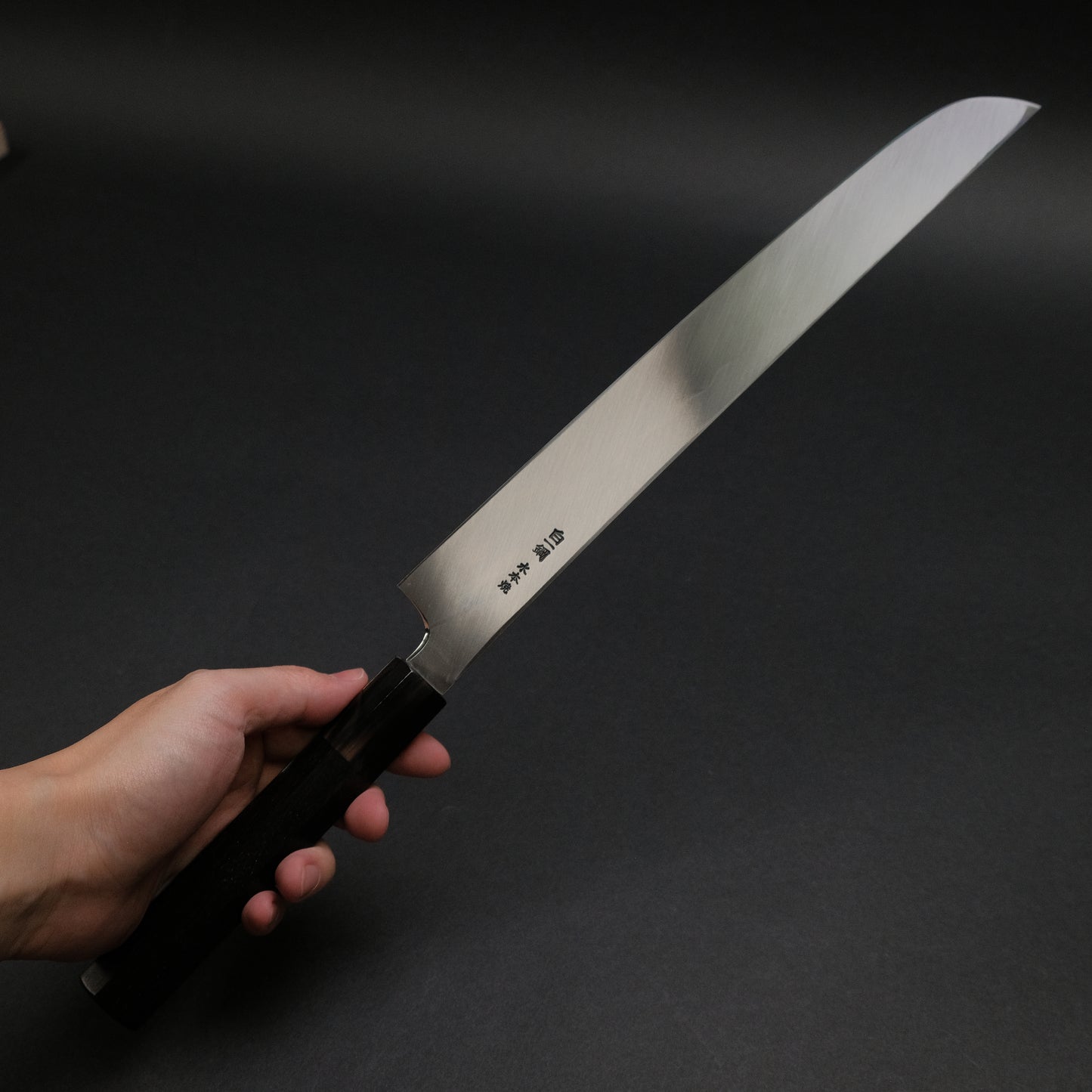 Hitohira Togashi White #1 Notaremon Mizu Honyaki Yanagi Sakimaru 300mm Taihei Ebony Handle (Saya)