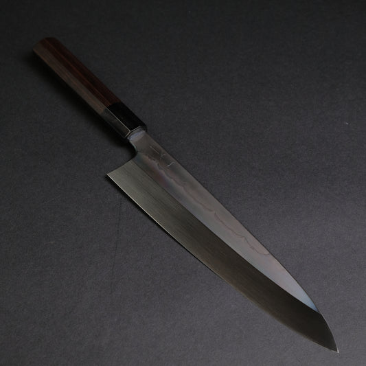 Hitohira Togashi White #1 Sanbonsugi Mizu Honyaki Gyuto 240mm Taihei Makassar Ebony Handle (#125/ Saya)