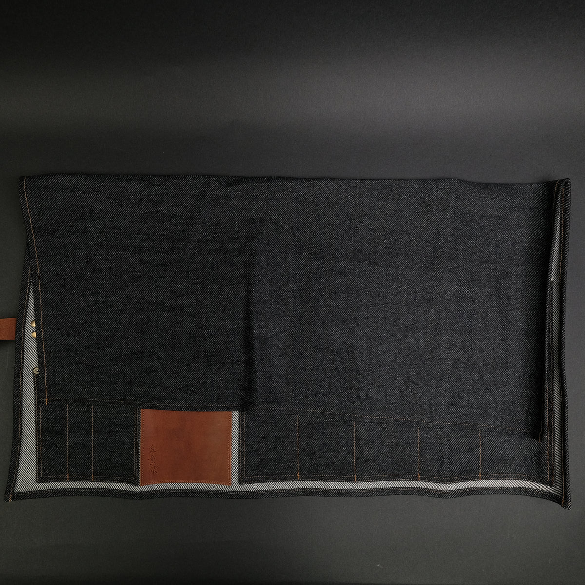Kaneshige Denim Knife Roll Ai & Om Knives