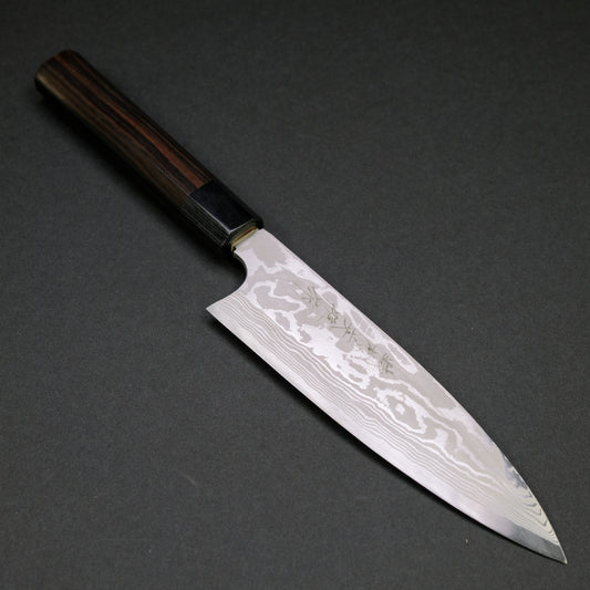 Kitaoka Blue #2 Suminagashi Funayuki 180mm Ebony Handle