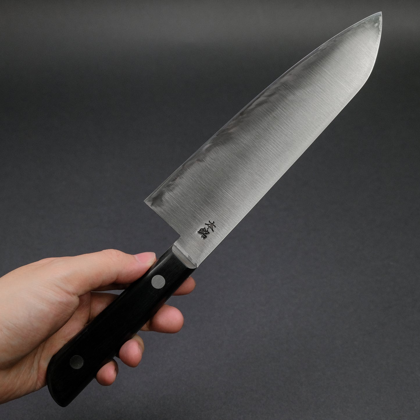 Kogetsu Carbon Santoku 180mm Pakka Handle (No Bolster)
