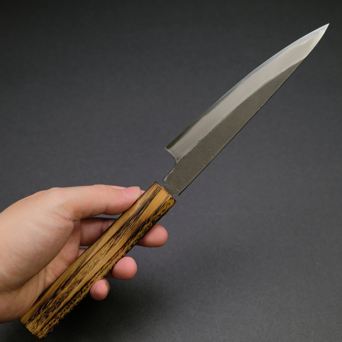 Konosuke MB White #2 Nashiji Kurouchi Petty 150mm Khii Chestnut Handle