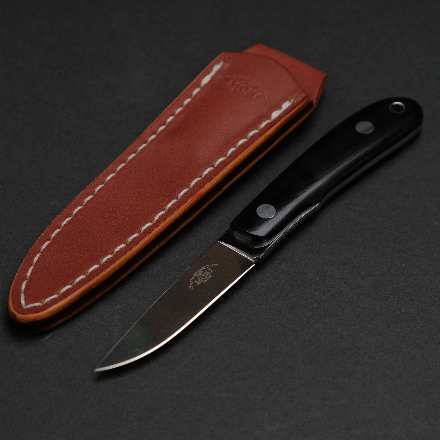 MOKI Banff Fixed Blade Linen Micarta Handle (Medium)