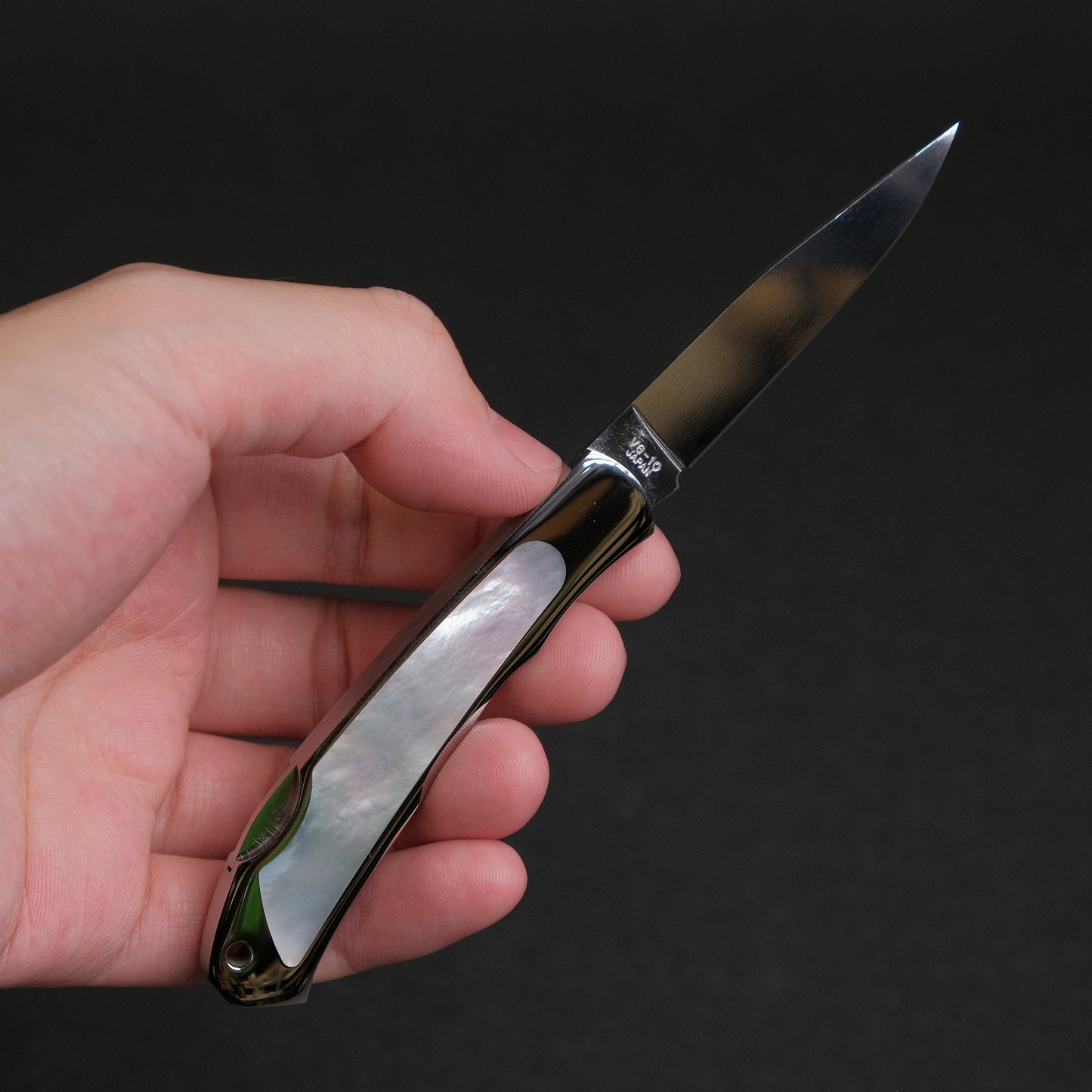MOKI Therapy Folding Knife Mother of Pearl Handle