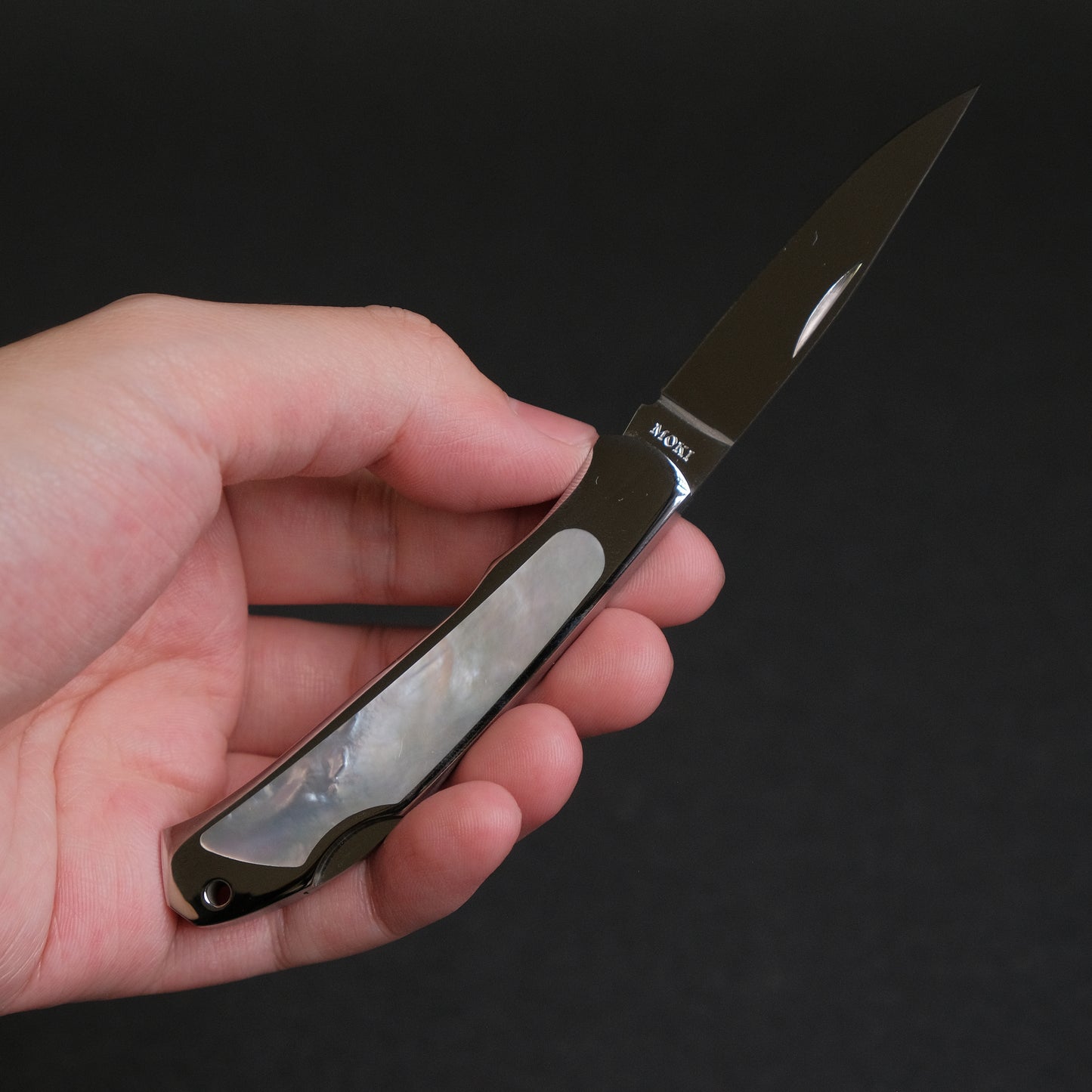 MOKI Therapy Folding Knife Mother of Pearl Handle