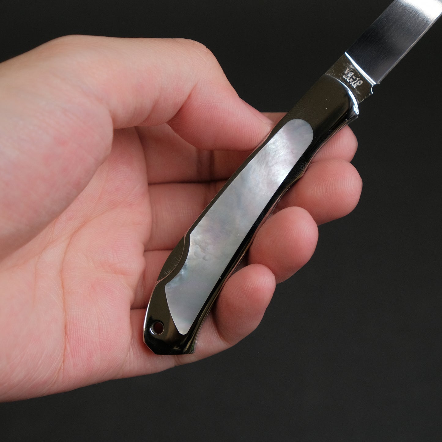 MOKI Therapy Folding Knife Mother of Pearl Handle