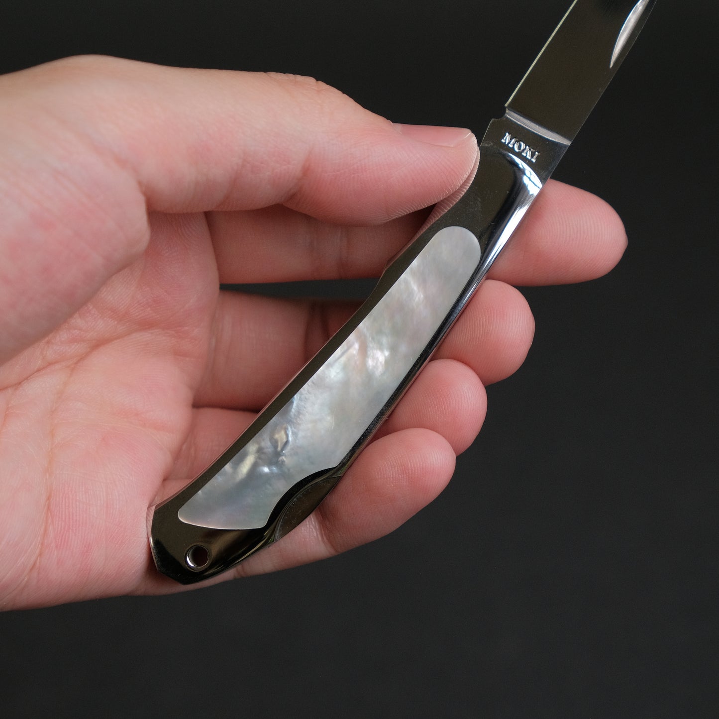 MOKI Therapy Folding Knife Mother of Pearl Handle