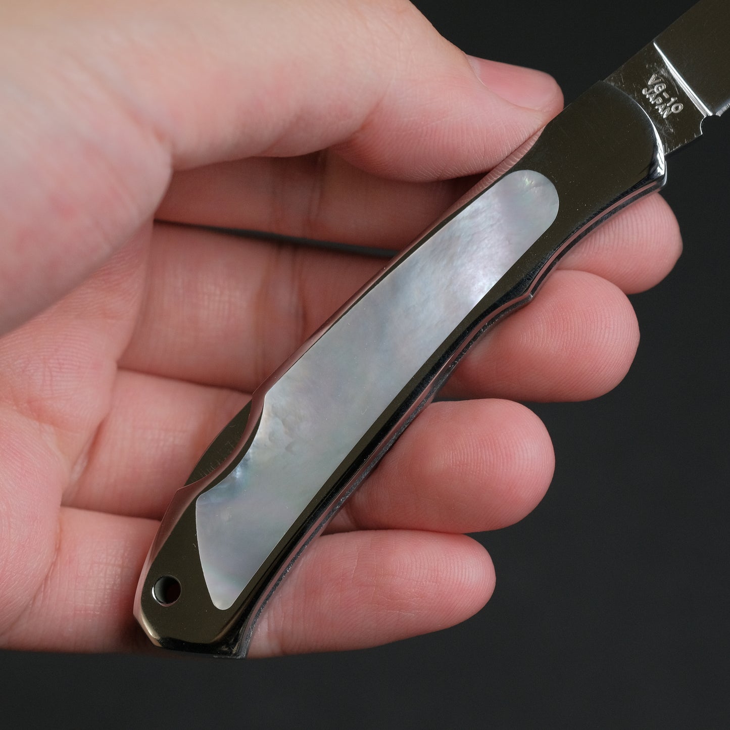 MOKI Therapy Folding Knife Mother of Pearl Handle