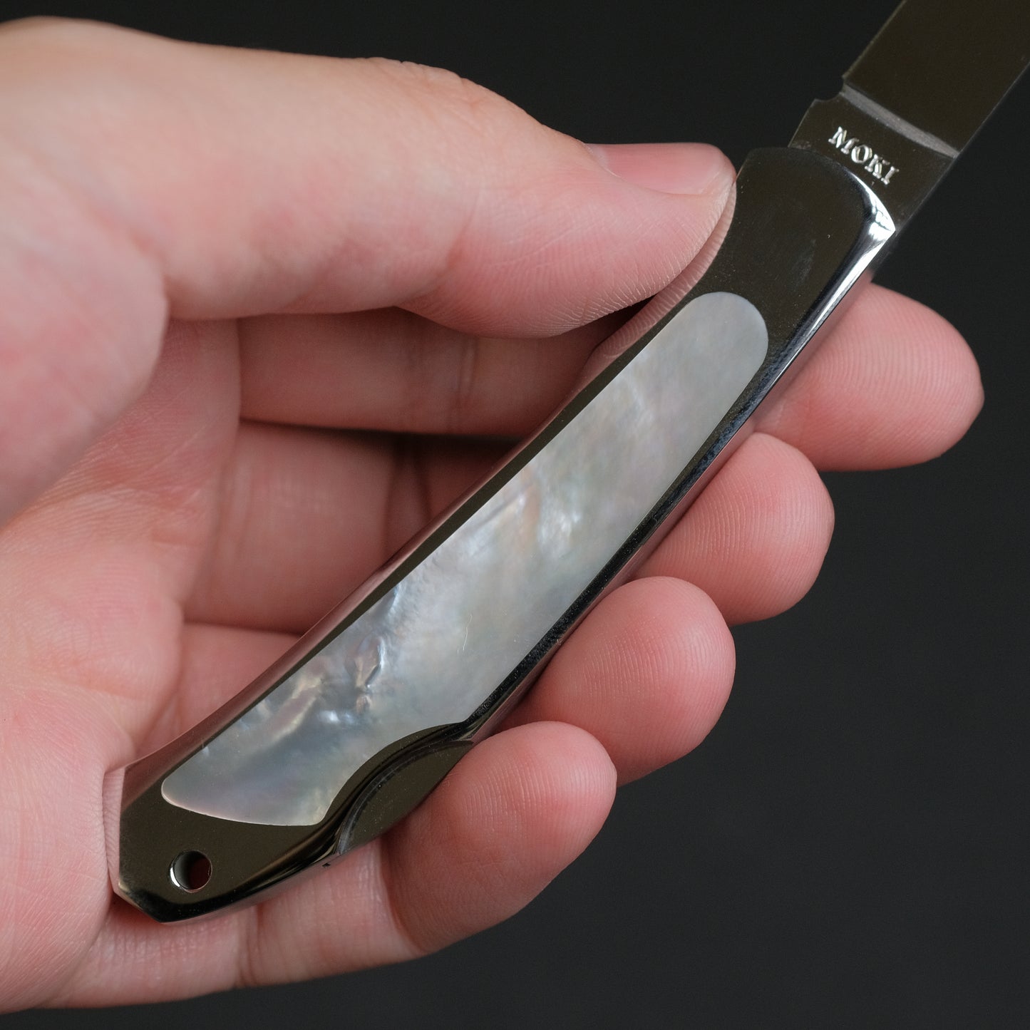 MOKI Therapy Folding Knife Mother of Pearl Handle
