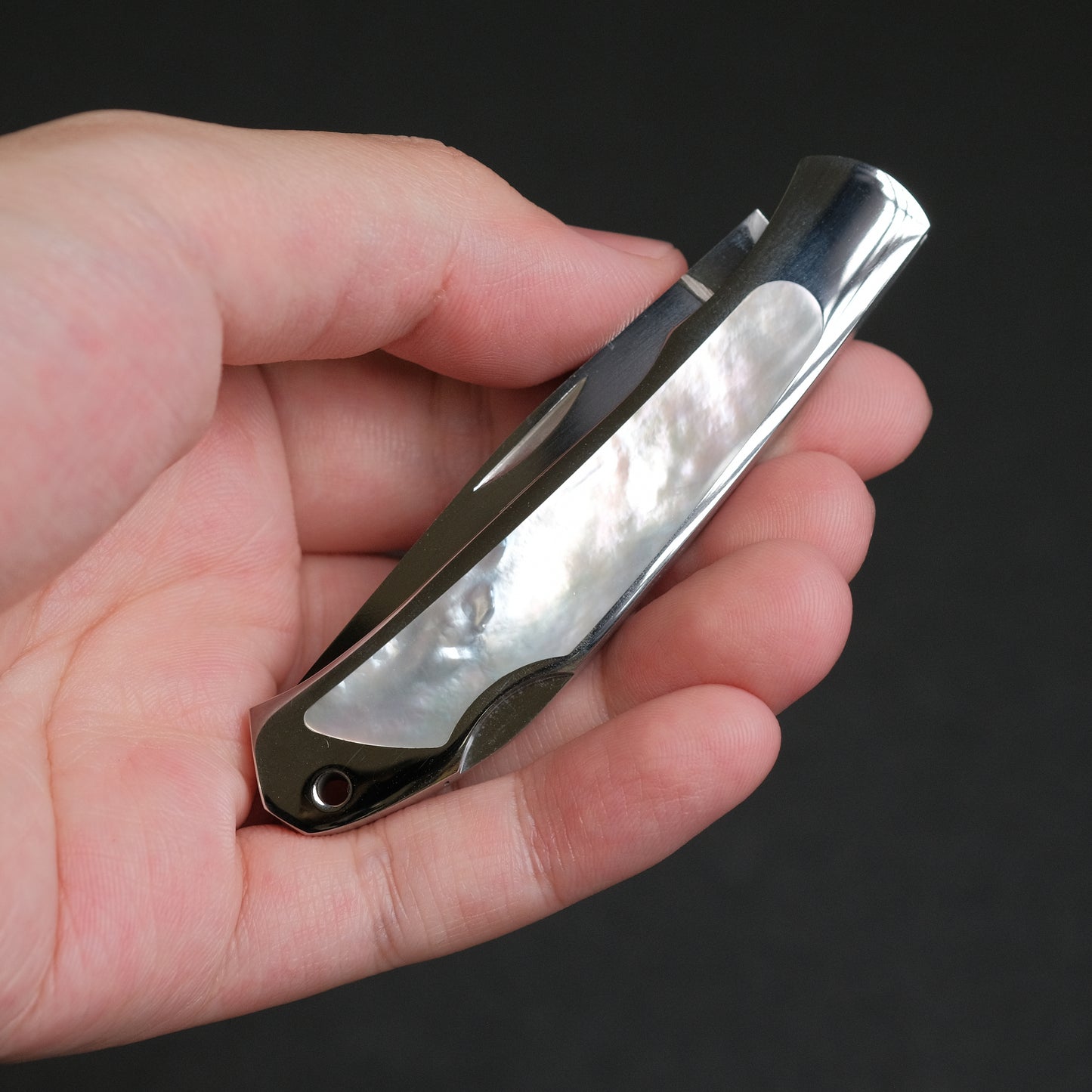 MOKI Therapy Folding Knife Mother of Pearl Handle