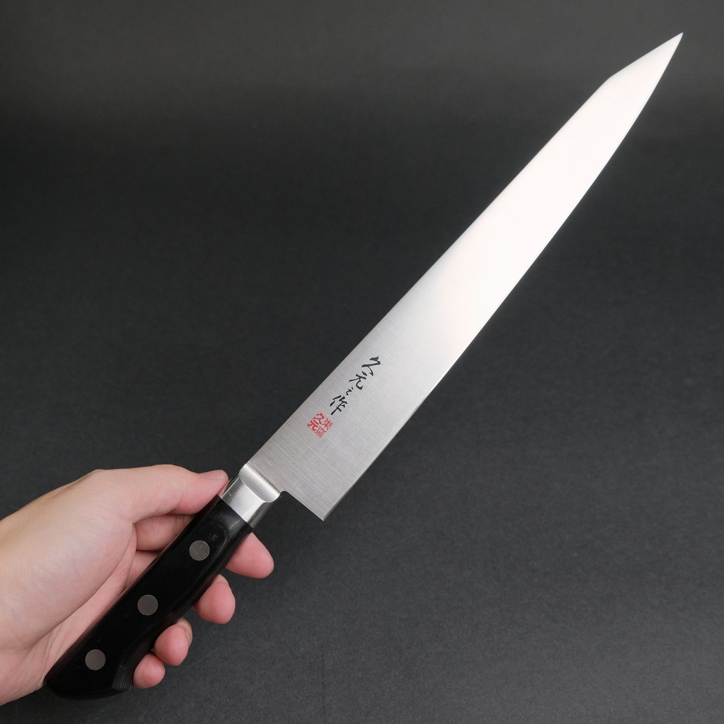 Morihei Hisamoto INOX Sujihiki 270mm Pakka Handle