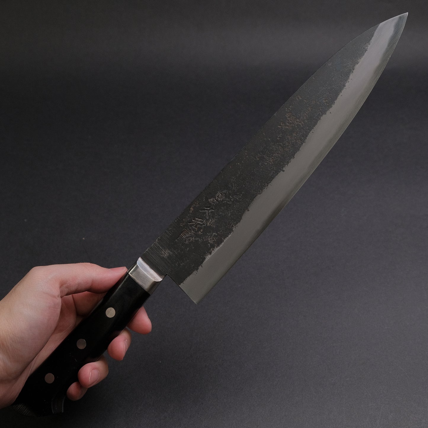 Morihei Hisamoto Kurouchi White #1 Gyuto 240mm Pakka Handle (Fine Finish)