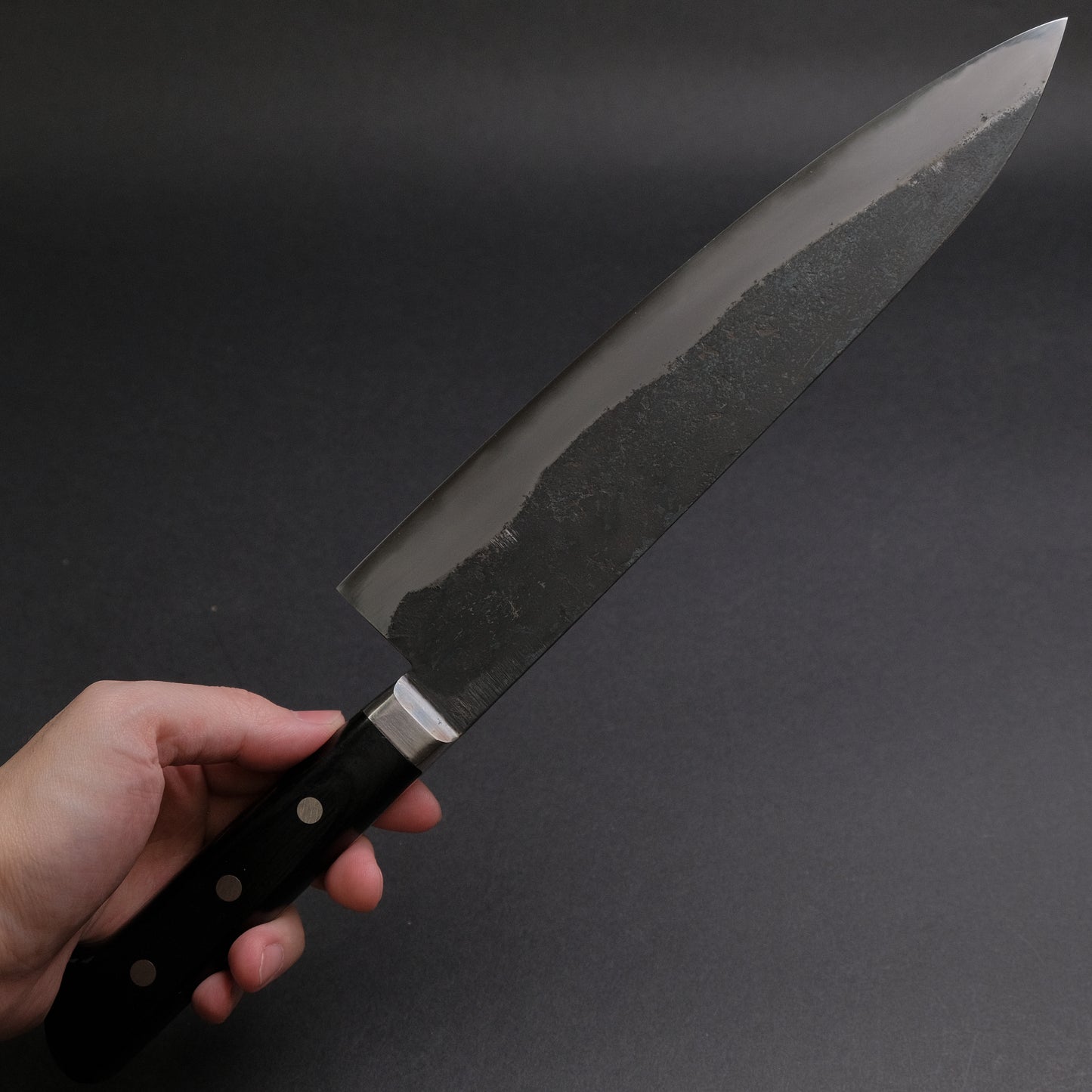 Morihei Hisamoto Kurouchi White #1 Gyuto 240mm Pakka Handle (Fine Finish)