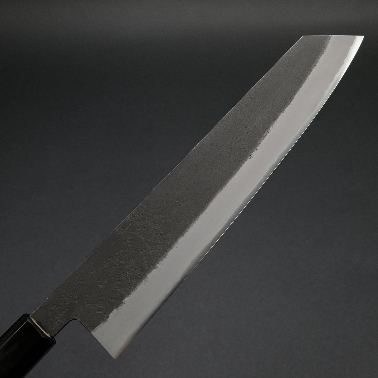 Mutsumi Blue Super Kurouchi Nashiji Kiritsuke 240mm Ebony Handle