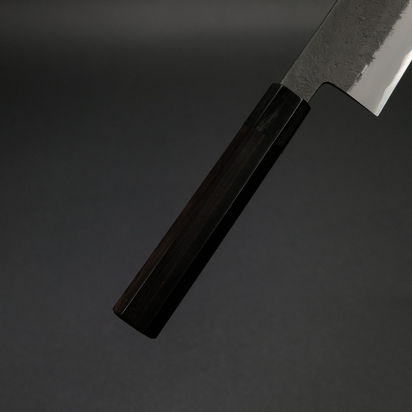 Mutsumi Blue Super Kurouchi Nashiji Kiritsuke 240mm Ebony Handle