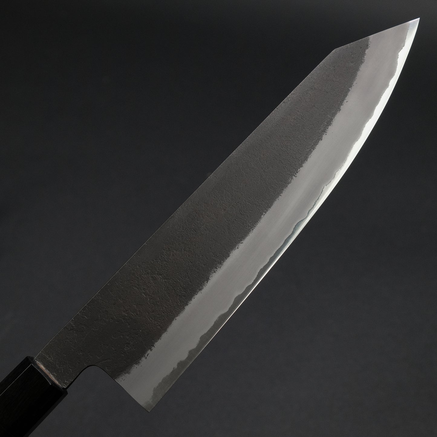 Mutsumi Blue Super Kurouchi Nashiji Kiritsuke Gyuto 210mm Ebony Handle