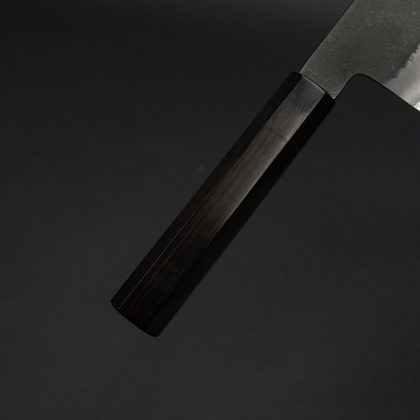 Mutsumi Blue Super Kurouchi Nashiji Kiritsuke Gyuto 210mm Ebony Handle