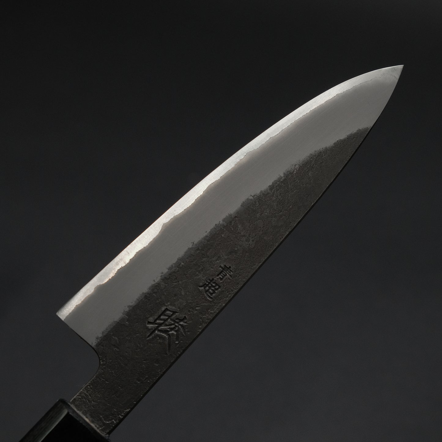 Mutsumi Blue Super Kurouchi Nashiji Petty 135mm Ebony Handle