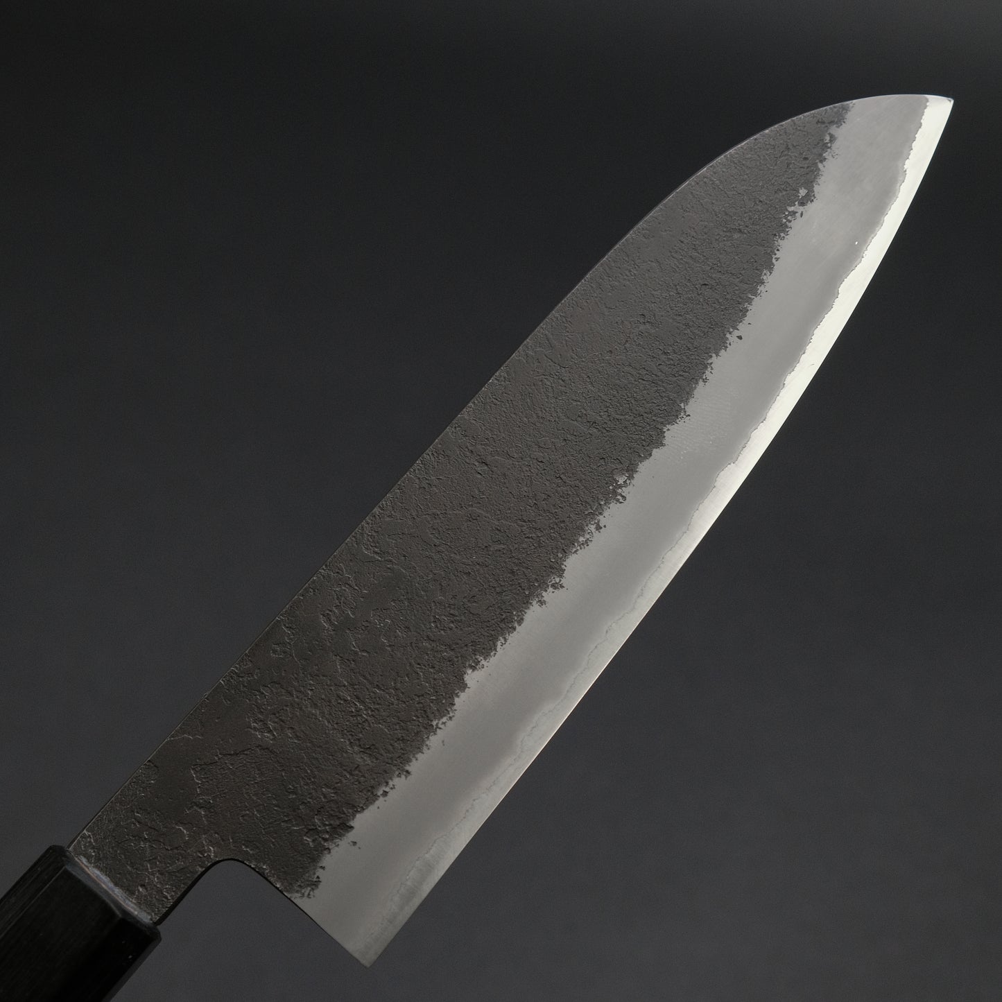 Mutsumi Blue Super Kurouchi Nashiji Santoku 180mm Ebony Handle