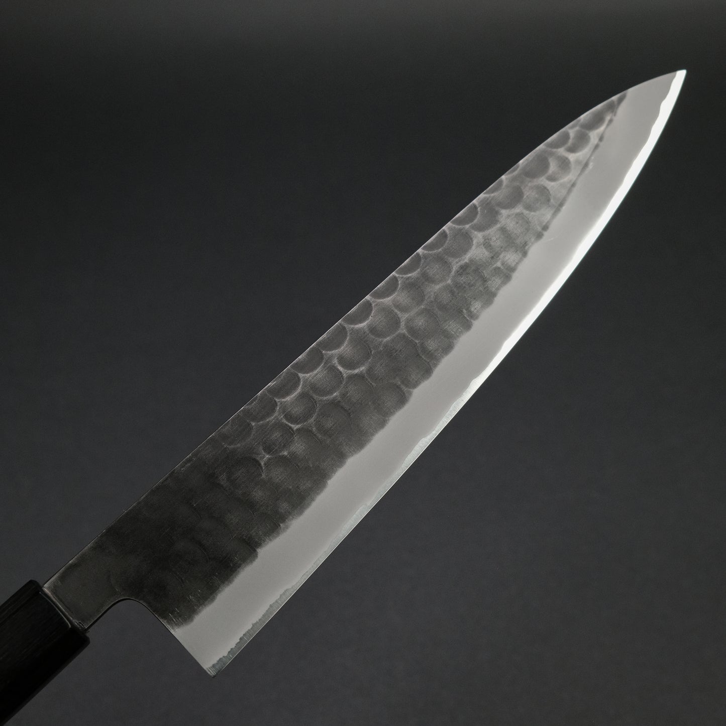 Mutsumi Blue Super Kurouchi Tsuchime Gyuto 240mm Ebony Handle