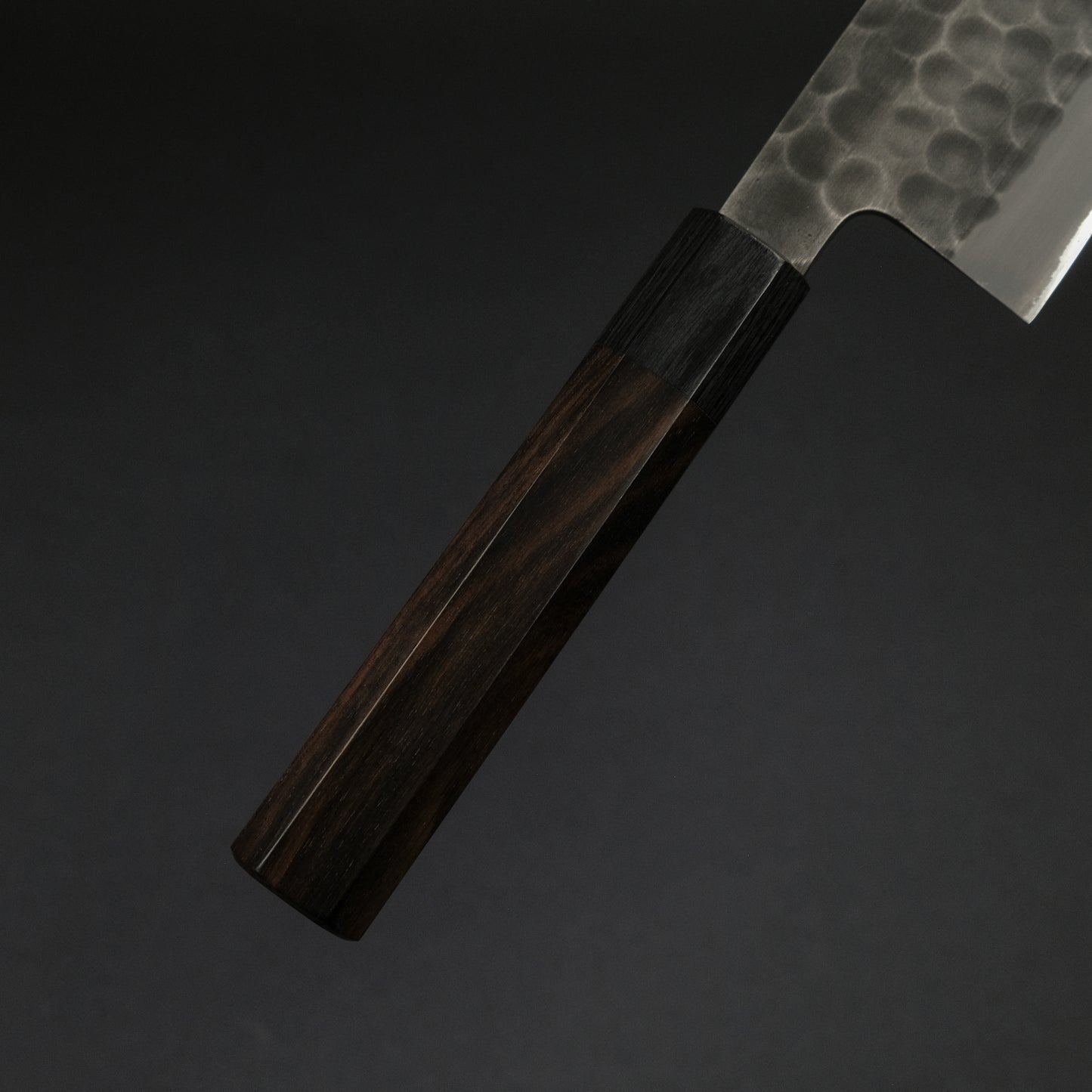 Mutsumi Blue Super Kurouchi Tsuchime Nakiri 180mm Ebony Handle