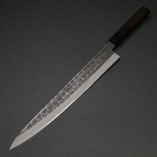 Mutsumi Blue Super Kurouchi Tsuchime Sujihiki 270mm Ebony Handle