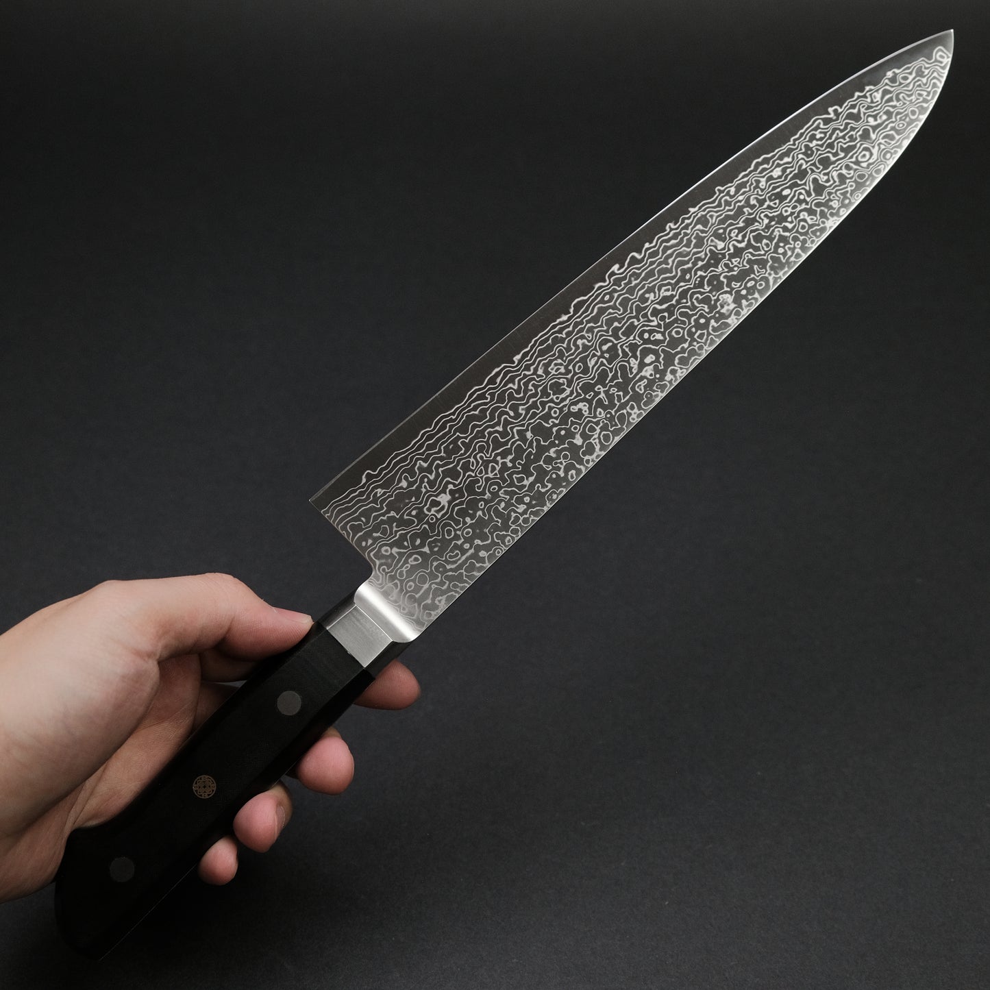 Ohishi Powder Metal Damascus Gyuto 240mm Linen Micarta Handle