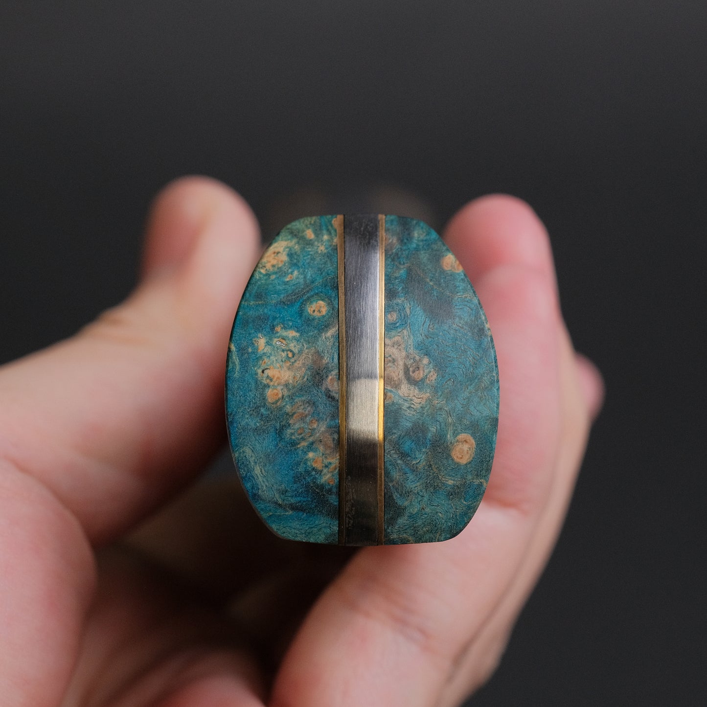 Seino Nagisa Blue #2 Honyaki Fixed Blade Stabilized Wood Handle (#005)