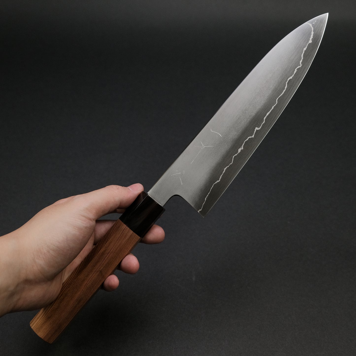 Hitohira Kikuchiyo Izo Silver #3 Gyuto 210mm Yakusugi Cedar Handle