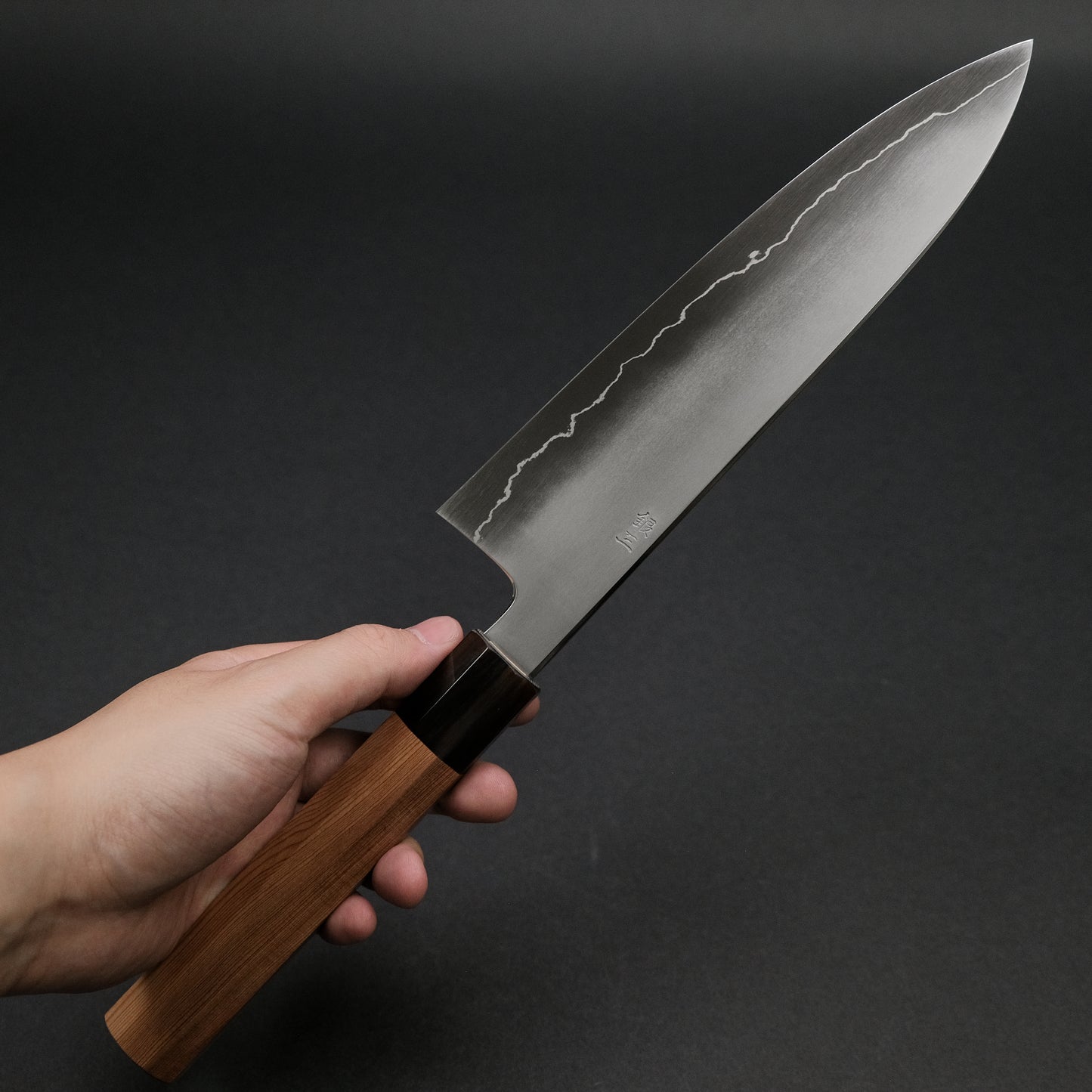 Hitohira Kikuchiyo Izo Silver #3 Gyuto 210mm Yakusugi Cedar Handle
