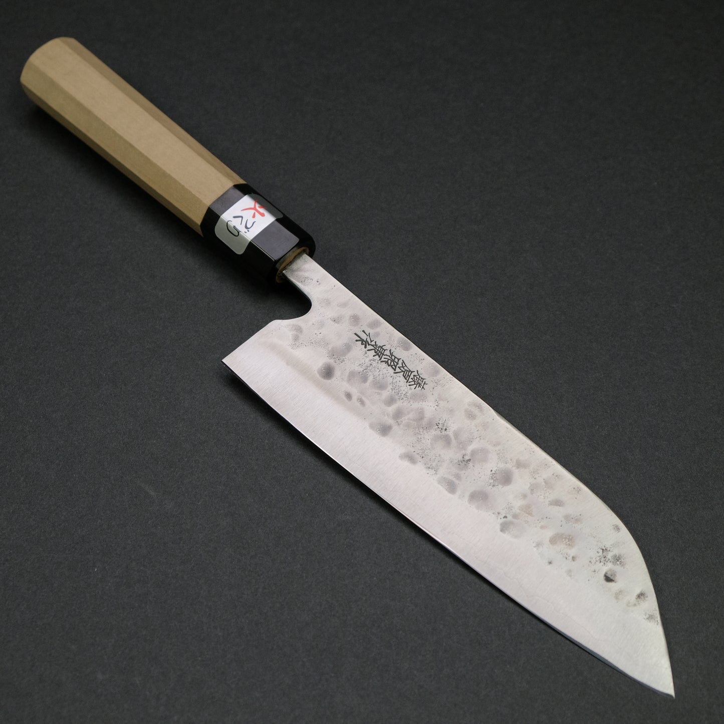 Teruyasu Fujiwara Maboroshi White #1 Santoku 180mm Ho Wood Handle